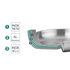 WOK INOX TRICHEF Ø28CM 60898 - LACOR - 8414271608988
