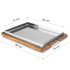 BANDEJA INOX 32X14XH2CM C/BASE MADEIRA 60832 - LACOR - 8414271608322