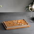 BANDEJA INOX 32X14XH2CM C/BASE MADEIRA 60832 - LACOR - 8414271608322