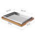 BANDEJA INOX 29.5X19.5XH2CM C/BASE MADEIRA 60830 - LACOR - 8414271608308