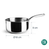 CAÇAROLA INOX TRICHEF C/CABO C/T Ø18XH9CM 2.5LT 60868 - LACOR - 8414271608681