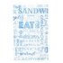 PACK OF 500 HAMBURGER BAGS - BLUE PAROLE - 32 G/M² - 12 + 7 x 18 CM - BLUE GREASEPROOF PAPER - GARCIA DE POU - 8420499229324
