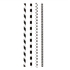 BLACK STRIPES/DOTS STRAIGHT STRAW 20CM PACK 200UN - GARCIA DE POU - 8420499220246