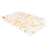 PACK OF 500 CROISSANT BAGS - ORANGE PAROLE - 33 G/M² - 12 + 5 x 22 CM - WHITE CELLULOSE - GARCIA DE POU - 8420499229119