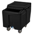 CARRO GELO PRETO C/ RODAS E TAMPA DESLIZANTE 125LT - CAMBRO - ICS125L110