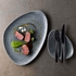 STUDIO PRINTS RAKU TOPAZ BLUE TRIANGLE PLATE - CHURCHILL - 5034414425307