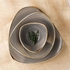 STONECAST PEPPERCORN GREY TRIANGLE BOWL 23.5CM - CHURCHILL - 5034414383195
