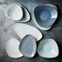STONECAST DUCK EGG BLUE TRIANGLE BOWL 23.5CM - CHURCHILL - 5034414372175