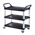 SERVICE BLACK TROLLEY W/3 SHELVES 106X48X100CM - PALMA & PALMA - 4891342873126
