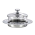 QUEIJEIRA VIDRO C/TAMPA E PRATO INOX - PADERNO - 8014808533273