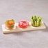 SET 3 TAÇAS VIDRO C/TABUA MADEIRA 35X11CM 41205-04 - PADERNO - 8014808178580