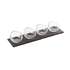 SET 4 TAÇAS VIDRO C/ARDOSIA 35X10CM 41205-01 - PADERNO - 8014808178542