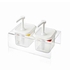 SET 2 SAUCE DISPENSER W/SUPPORT GN 1/6 - ARAVEN - 8411777013612