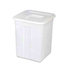 BALDE QUADRADO BRANCO 60L C/TAMPA 00448 - ARAVEN - 8411777004481