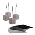 SET 4 STONE TABLE STANDS 3X3XH12CM - APS - 4004133714946