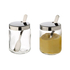 CONJ 2 FRASCO MOSTARDA Ø5XH6CM C/COLHER 40415 - APS - 4004133404151