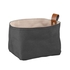 CESTO PAO 19X11XH10.5CM PRETO/BEJE 30347 - APS - 4004133303478