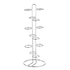 EXPOSITOR INOX 59CM 12 ORIFICIOS Ø6CM 33246 - APS - 4004133332461