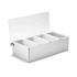 CAIXA CONDIMENTOS 30.5X15XH9CM 4 DIVISOES C/T 1604 - PALMA & PALMA - 727875018830