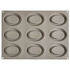 SILICONE OVAL MOULD 9 CAVITIES 30X40CM - PAVONI - 8029248325692