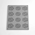 MOLDE SILICONE 300X200MM 12 MANDALA GOURMAND GG063 - PAVONI - 8029248456136