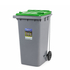 CONTENTOR 240LT C/RODAS/PEDAL 641/2/3P CINZA/VERD - DOMPLEX - 2680012683