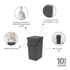 SORT & GO GREY WASTE BIN 16LT - BRABANTIA - 8710755109966