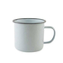 CANECA ESMALTE BRANCA 450ML REBORDO PRETO MUG03 - THE BARS - 8099999003651