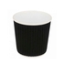 COPO PAPEL CANELADO BLACK 110ML (4 OZ) C/1000 - PALMA & PALMA - 2970010015