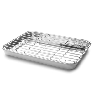 BANDEJA INOX C/GRELHA 23.5X15.5XH2.5CM 15563