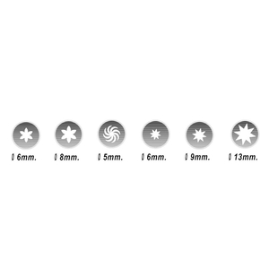 6 PLAIN S.STEEL SHAPED SHAPES TUBE SET 