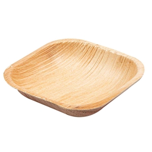 PALM LEAF SQUARE PLATE 10XH2,5CM PACK 25UN
