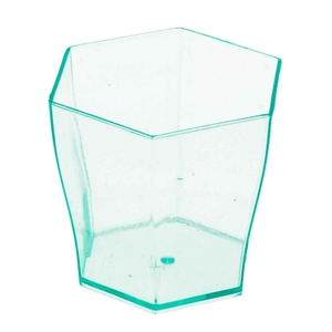 TAÇA 60ML HEXAG 4.7X4.6CM VERDE AGUA 130.19 C/24