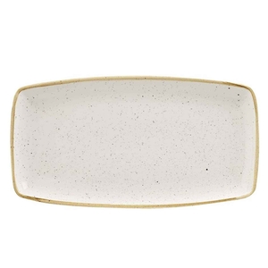 STONECAST BARLEY WHITE OBLONG PLATE 29.5X15CM
