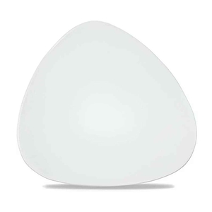 LOTUS TRIANGLE PLATE 22.9CM WHTR91