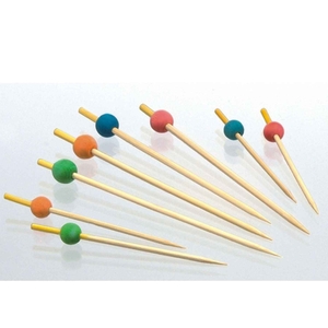 BAMBU OAK PICK 100MM COLORED BALL PACK 200UN