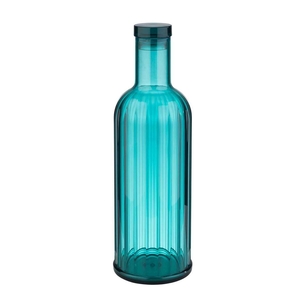 PLASTIC BLUE BOTTLE W/ LID 1LT