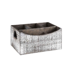 CAIXA MADEIRA VINTAGE 5 COMP BAR CADDY