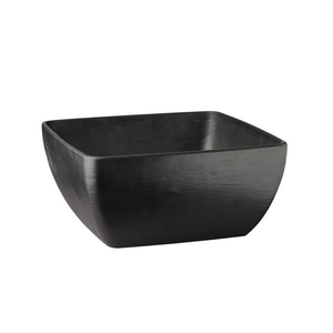 TAÇA MELAMINA PRETA QUAD 25X25CM SLATE 84245