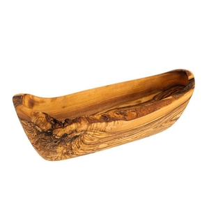 TAÇA OVAL MADEIRA OLIVE 25X8.5XH7.5CM 1023