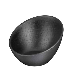 TAÇA MELAMINA PRETA ZEN CORTE DIAGON Ø12,5CM 84351