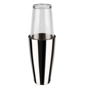 S. STEEL BOSTON SHAKER W/ GLASS 800ML
