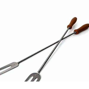 GARFO CHURRASCO INOX CB PVC PRETO 60CM