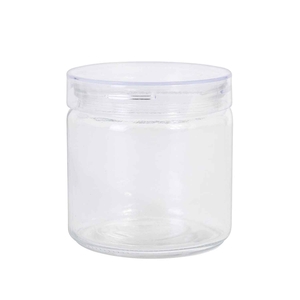 FRASCO VIDRO Ø10X10.5CM 60CL C/TAMPA ACRIL B898036