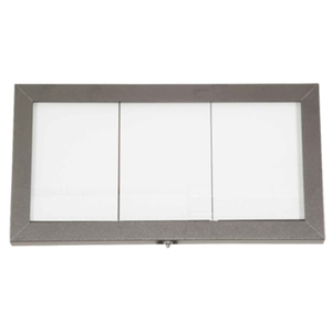 PORTA MENU INOX CINZENTO 3XA4 38,6 X 71,7 CM