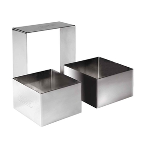 SQUARE S.STEEL RING 10X10X4.5CM