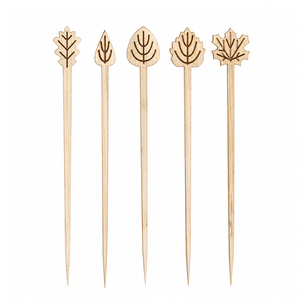 CONJ 5 PALITO BAMBOO FOLHAS 100MM VO11330 C/200