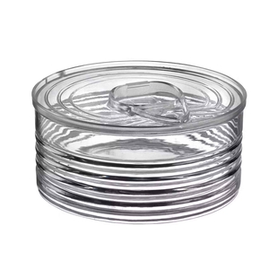 TIN CAN TRANSPARENT W/LID 100ML Ø74X37 PACK 12UN