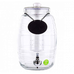 GLASS DISPENSER JAR W/ S. STEEL TAP 7.5L