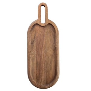 TABUA MADEIRA ACACIA OVAL 26X11.3CM C/PEGA 11523